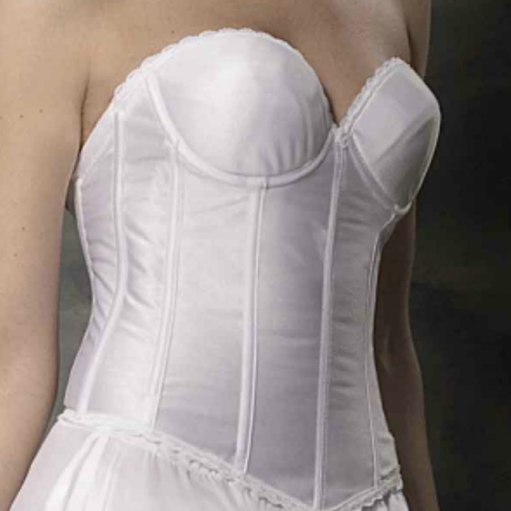Satin Strapless Drop Waisted Bustier Style 1780M